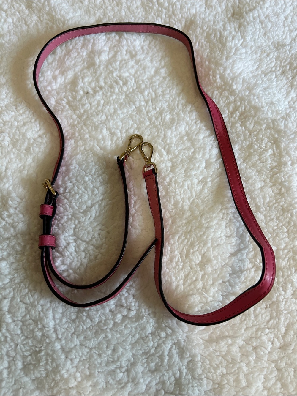 Michael kors Adjustable Pink Leather Crossbody Strap with Gold Hardware